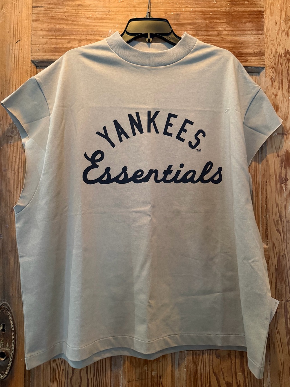 Fear of God Light Gray Yankees Essentials Logo Tee